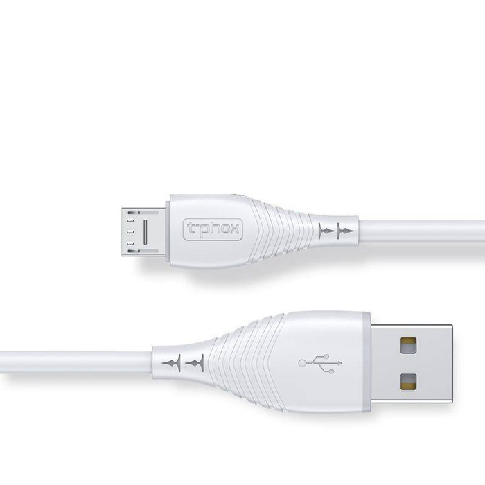T-PHOX NATURE CÂBLE MICRO USB BLANC 1.2M 3A