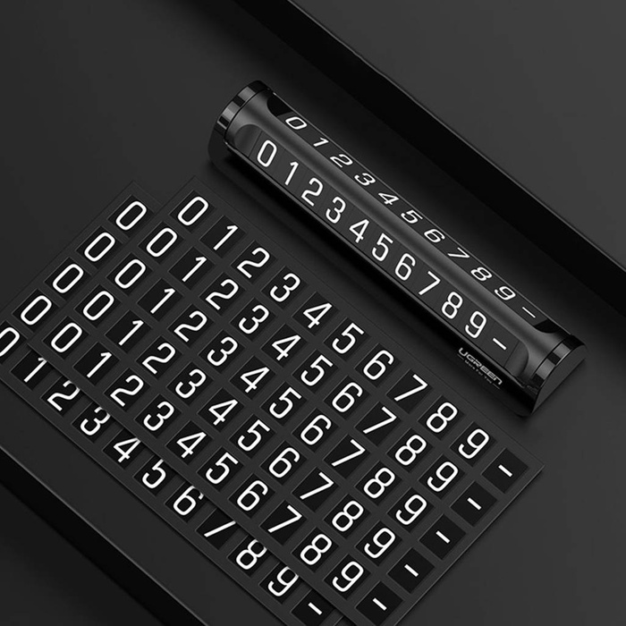 Matrícula de teléfono de coche Ugreen negra (LP178)