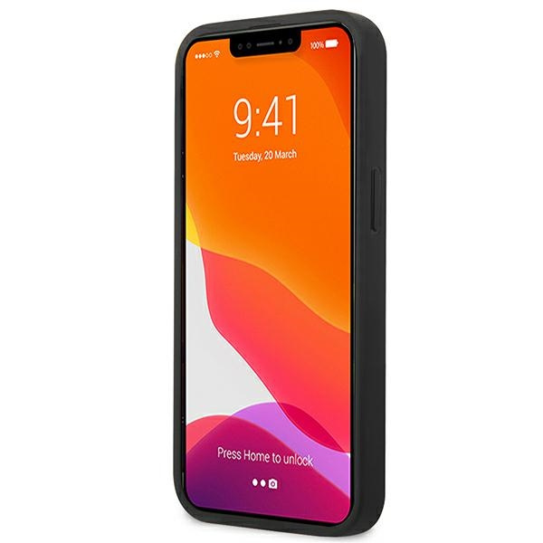 Pevné puzdro BMW Apple iPhone 13 Mini Puzdro zakrivené perforované červené