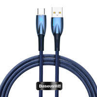 Câble de charge rapide Baseus Glimmer Series USB-A - USB-C 100W 480Mbps 1m bleu