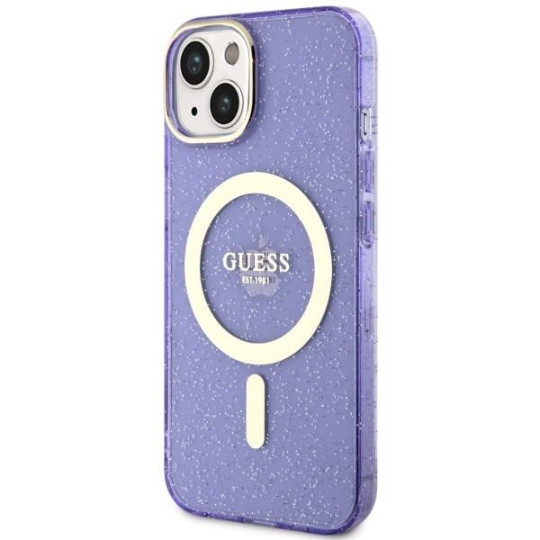 Funda Guess GUHMP14SHCMCGU iPhone 14 6,1" púrpura/morado durocase Glitter Oro MagSafe Case