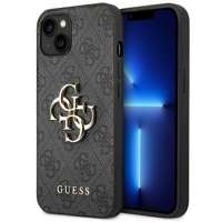 Hülle Guess iPhone 14 6.1" grau/grau hartcase 4G Big Metal Logo
