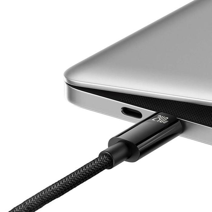 Câble USB C - USB C 480Mb/s 240W 1m Baseus Tungsten Or CAWJ040101 - noir