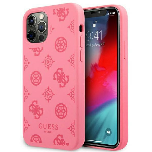Cover GUESS Apple iPhone 12 Pro Max Peony Collection Fuchsia Hardcase