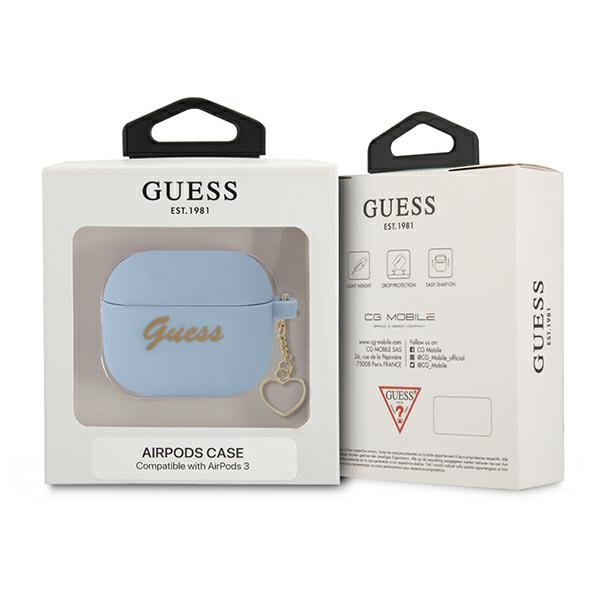 Guess GUA3LSCHSB Funda AirPods 3 azul/azul Silicone Charm Collection