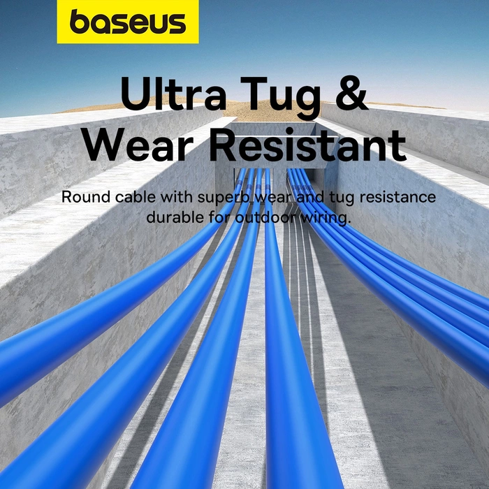 Round Cable Baseus Ethernet RJ45, Cat.6, 2m (blue)