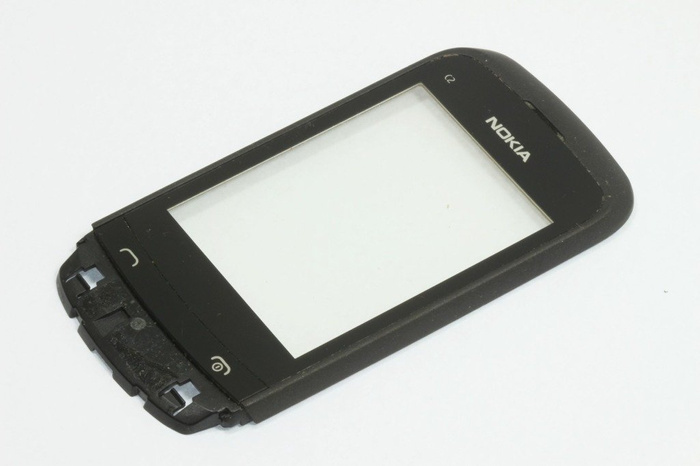 NOKIA C2-02 Funda Frontal + Deslizante Original Grado B Negro