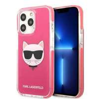 Hülle KARL LAGERFELD Apple iPhone 13 Pro Max Choupette Kopf Fuchsia Rosa Hartcase