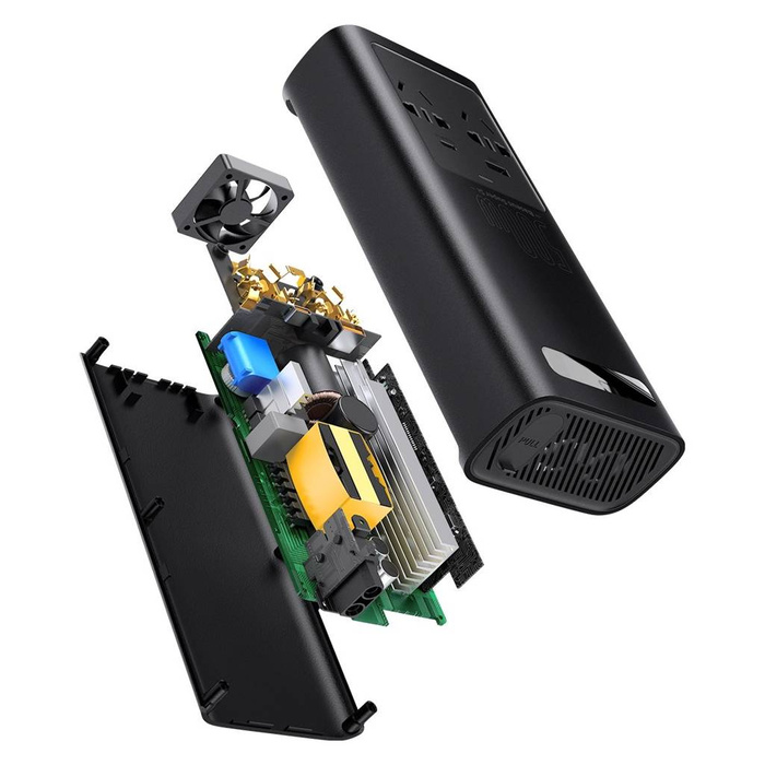 Baseus inverter di potenza per auto 150W 12V / 500W 220V (spina EU e CN) nero (CGNB000101)