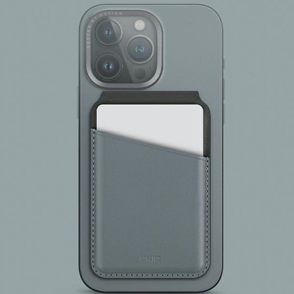 Uniq Lyden DS magnetische RFID-Geldbörse mit Telefonständer – Blau und Schwarz