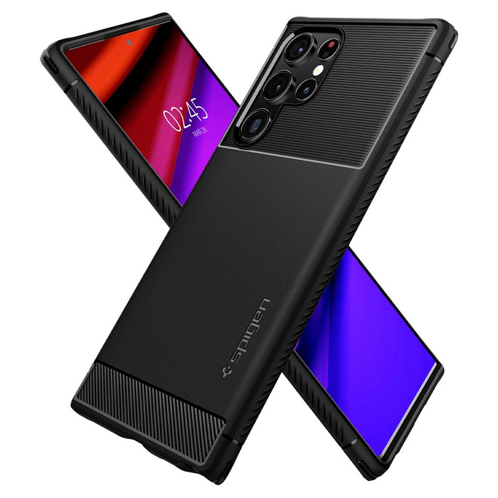 Telefontok SPIGEN S22 Ultra Rugged Armor MATTE fekete Case