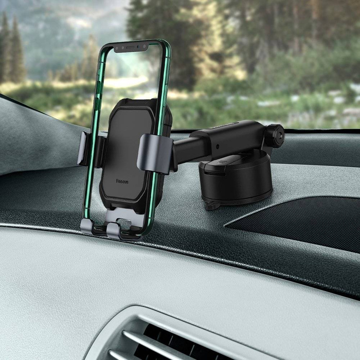 Baseus Gravity Car Mount Dashboard Windshield Phone Bracket Holder black (SUYL-TK01)