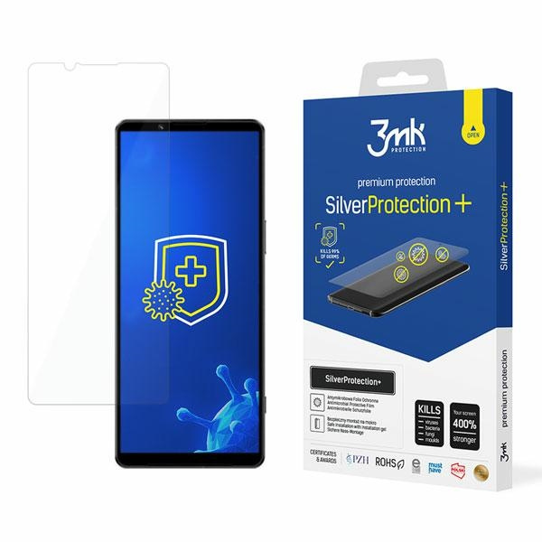 Screen Protector 3mk Sony Xperia 1 IV Silver Protect+ Screen Protector Antimicrobial Wet Mounted