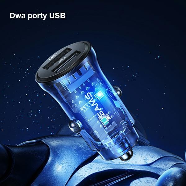 USAMS Charg. sam. C31 3A 2xUSB-A Schnellladegerät blau/blau CC162CC02 (US-CC162)