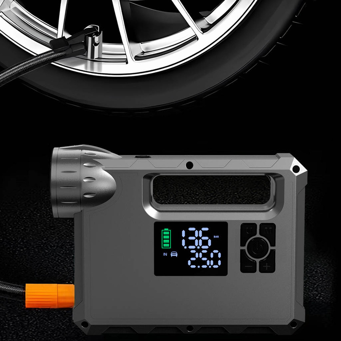 Choetech startér s kompresorem, powerbanka 8000mAh, LED svítilna černá (TC0017)