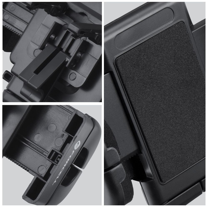 Uchwyt na telefon do samochodu uniwersalny Forcell F-Grip Regular 17 cm do szyby / deski / kratki czarny