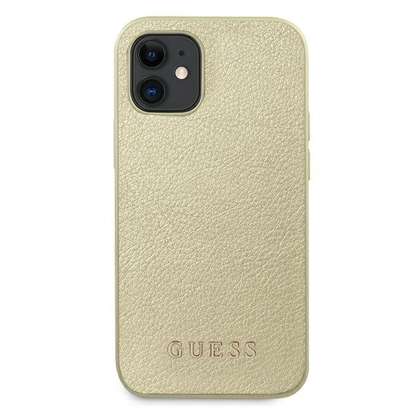 Coque gUESS Apple iPhone 12 Mini Iridescent GUHCP12SIGLGO Gold Hardcase