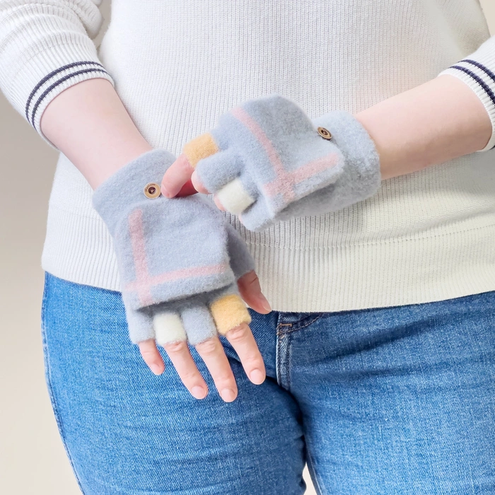 Guantes de invierno para teléfono para mujer/niño - gris