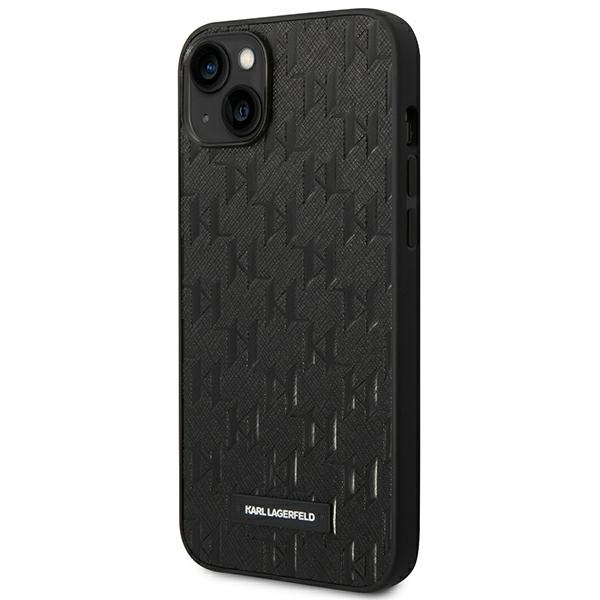 Karl Lagerfeld KLHCP14MSAKLHPK iPhone 14 Plus 6,7" hartcase schwarz/schwarz Saffiano Mono Metall Logo