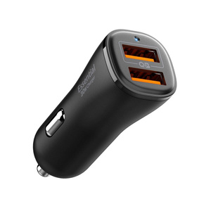 SPIGEN ESSENTIAL EV302 CARGADOR DE COCHE DE 2 PUERTOS 30W NEGRO