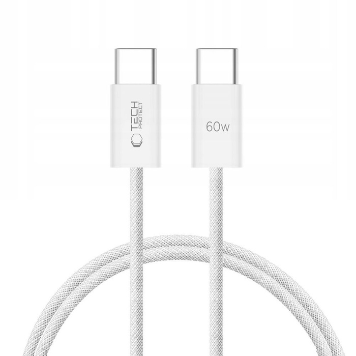 TECH-PROTECT ULTRABOOST CLASSIC TYP-C KABEL PD60W/3A 100CM WEISS