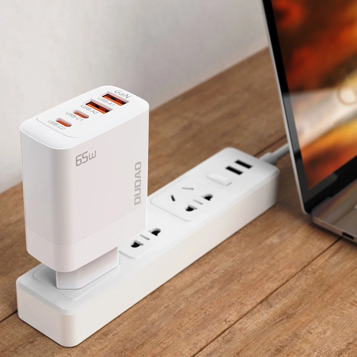 Chargeur réseau Dudao A65EU GaN 2xUSB-A / 2xUSB-C PD 65W - blanc