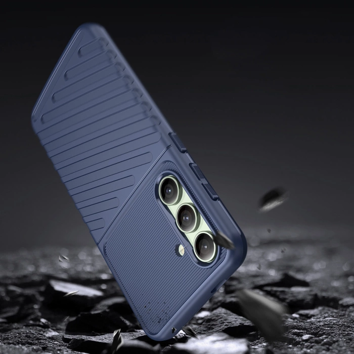 Thunder Case Hülle für Samsung Galaxy S24 FE Silikon Panzerhülle - Blau