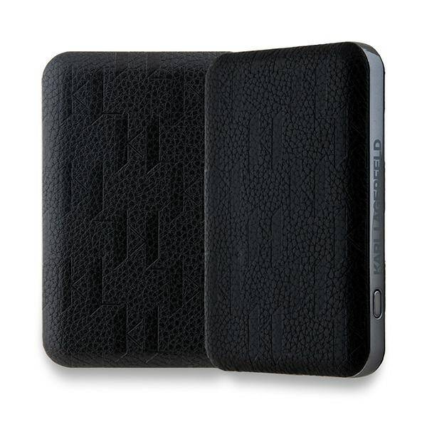 Karl Lagerfeld Powerbank indukcyjny KLPB5FPGKSKCHK 16W 5000mAh czarny/black Karl&Choupette Head Pin MagSafe