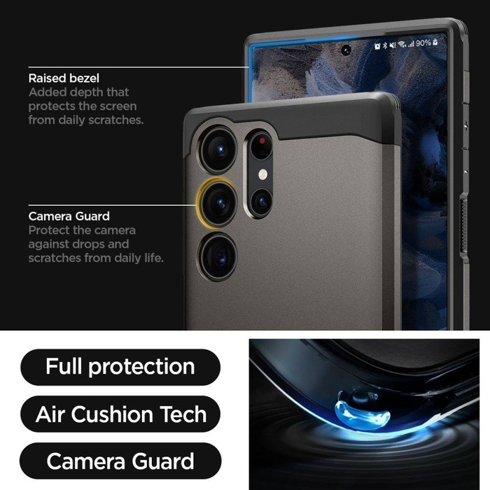 Coque Spigen Tough Armor GALAXY S23 ULTRA GUNMETAL