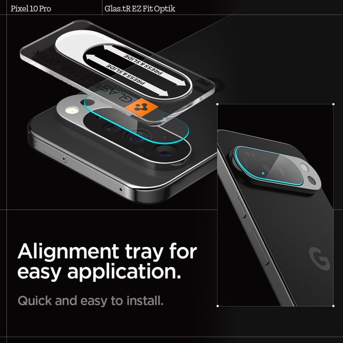 PROTECTEUR D'APPAREIL PHOTO Spigen OPTIK GLAS.TR PROTECTEUR D'APPAREIL PHOTO 2-PACK GOOGLE PIXEL 10 PRO XL CRYSTAL CLEAR