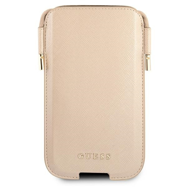 Sac à main Téléfono portable GUESS Téléfono portable 6.1 Saffiano Gold Case