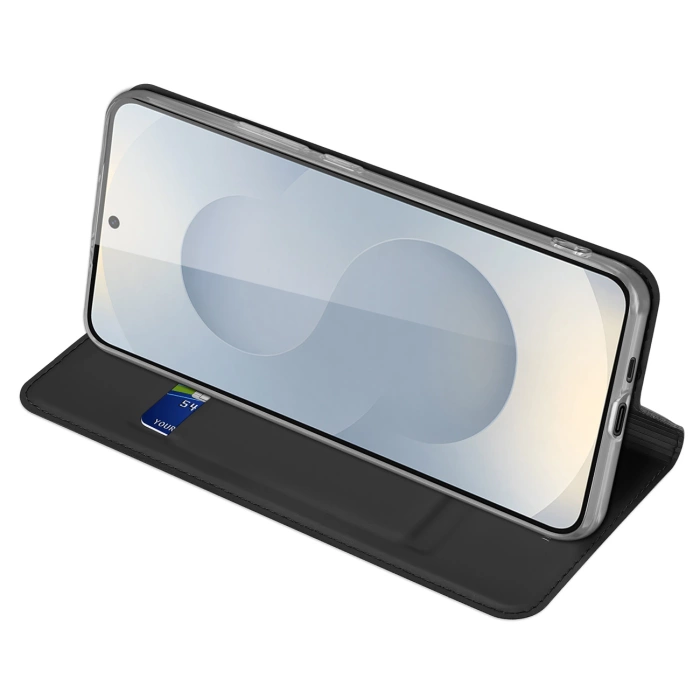 Dux Ducis Skin Pro Hülle für Samsung Galaxy S25 Edge mit Klappdeckel und Kartenfach - Schwarz