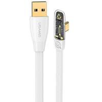 USAMS Kabel úhlové USB na USB-C PD 6A 66W rychlé nabíjení Iceflake Series 1,2m bílá/bílá SJ585USB02 (US-SJ585)