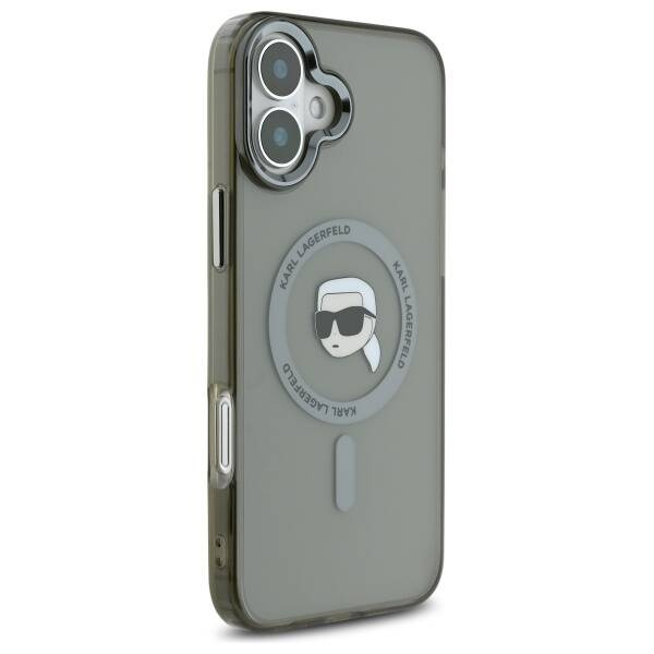 Etui Karl Lagerfeld iPhone 16 Plus 6.7" czarny/black hardcase IML Metal Karl Head MagSafe