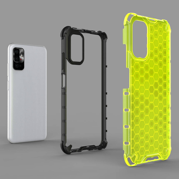 Honeycomb case armored cover with gel frame Xiaomi Redmi Note 10 5G / Poco M3 Pro black
