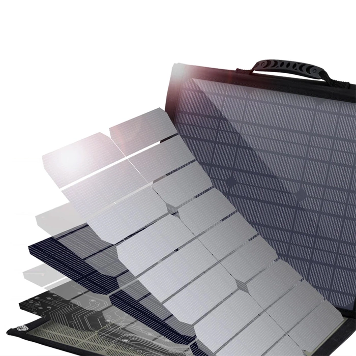 Caricabatterie solare Choetech 100W pieghevole 2x USB 1x USB C PD QC nero (SC009-V2)