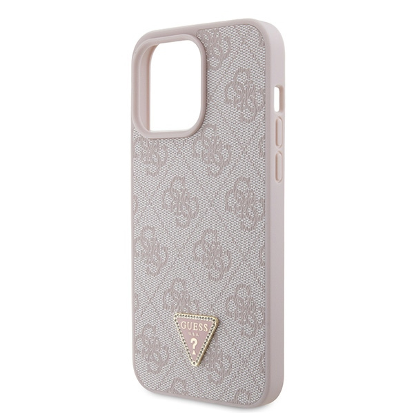 Coque Guess GUHCP15XP4TDPP iPhone 15 Pro Max 6.7" rose/rose rigidecase Cuir 4G Diamond Triangle Case