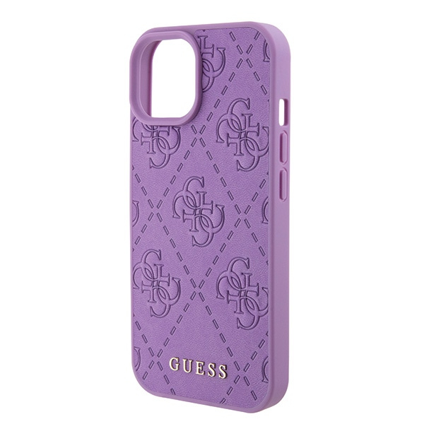 Coque Guess GUHCP15SP4EPMU iPhone 15 6.1" violet/mauve clair durcase Cuir 4G estampillé Case