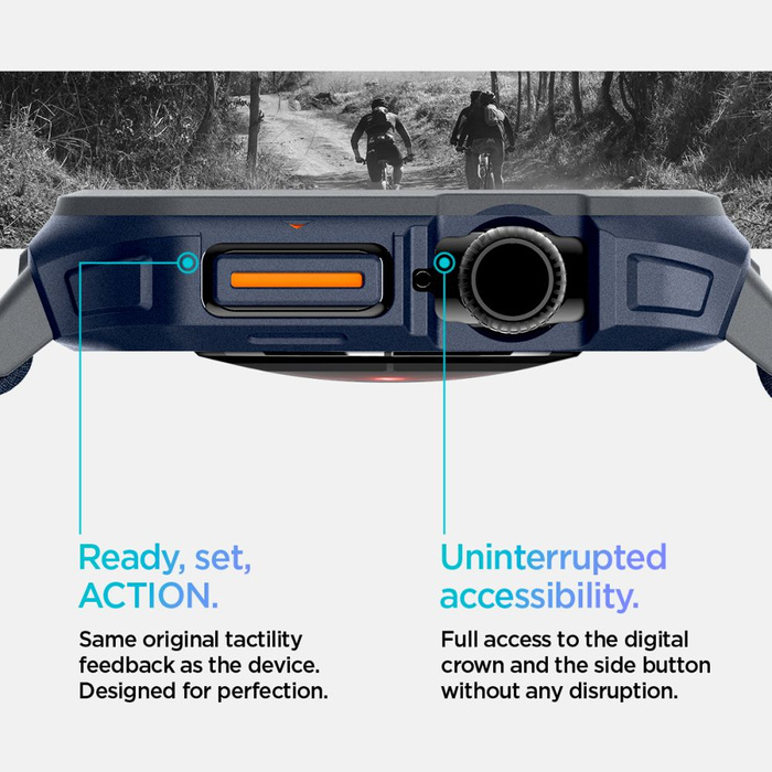 Bracelet Spigen Apple Watch LITE FIT "PRO" 10 (46 MM) BLEU MARINE