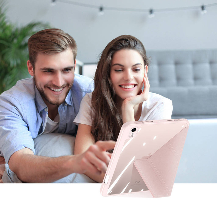 Dux Ducis Magi Hülle für iPad mini 2021 Smart Cover mit Ständer und Aufbewahrung für Apple Pencil Pink
