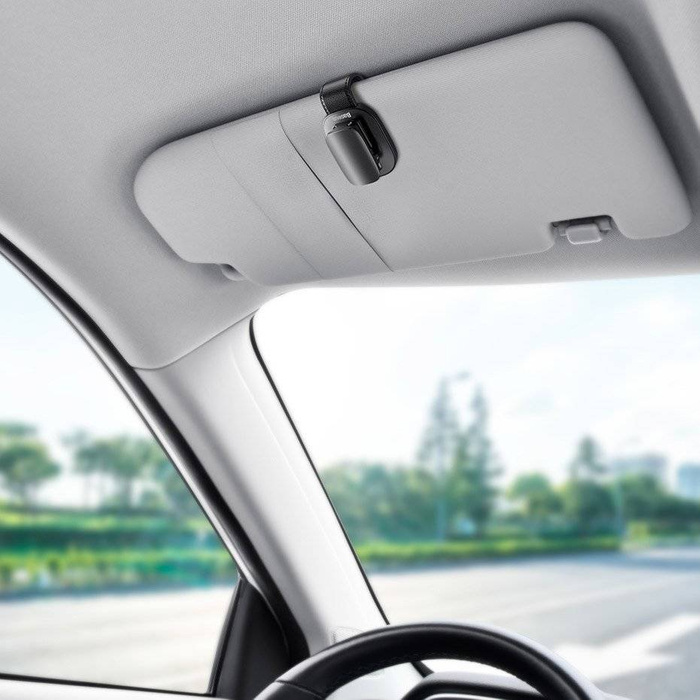 Baseus clip supporto auto per occhiali per occhiali nero (ACYJN-B01)