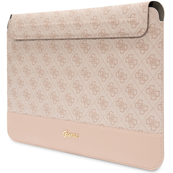 Guess Sleeve GUCS14PS4SGP 14" różowy/ pink 4G Stripe Metal Logo