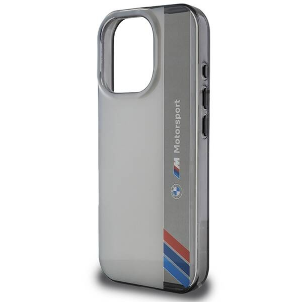 Funda BMW iPhone 16 Pro Max 6.9" gris/gris durocase Motosport IML Vertical Stripe