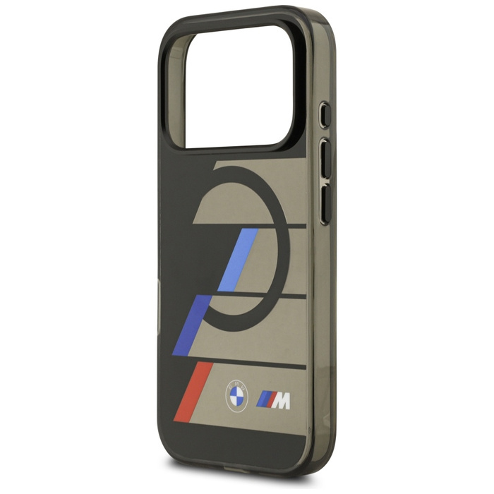 Etui BMW M IML Metal Buttons Tricolor    Lines MagSafe do iPhone 17 Pro Max czarny