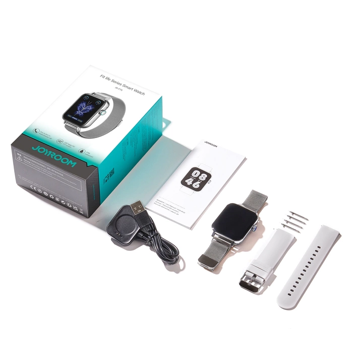 Montre intelligente Joyroom JR-FT5 IP68 avec fonction de réponse aux appels - argent