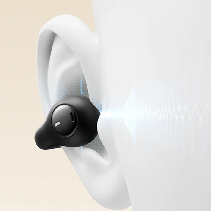 Słuchawki Baseus Bass 15 Clip OWS bezprzewodowe z kablem Baseus Simple USB-C 3A 30cm - czarne