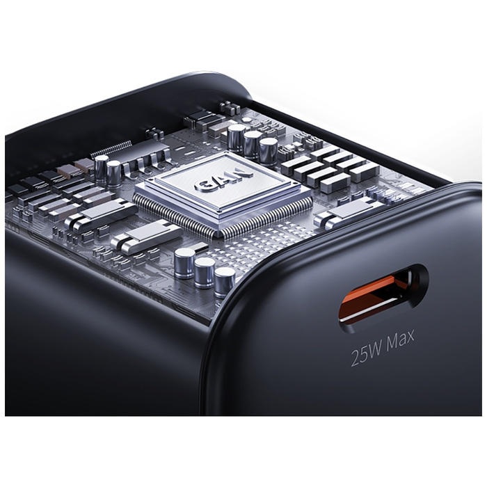 Ładowarka sieciowa USAMS JC Series CC289 25W GaN Mini Fast Charger USB-C czarny