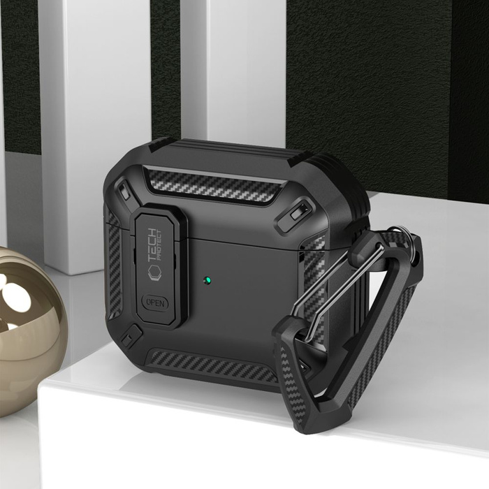 TECH-PROTECT X-CARBO Apple AIRPODS PRO 1 / 2 SCHWARZ