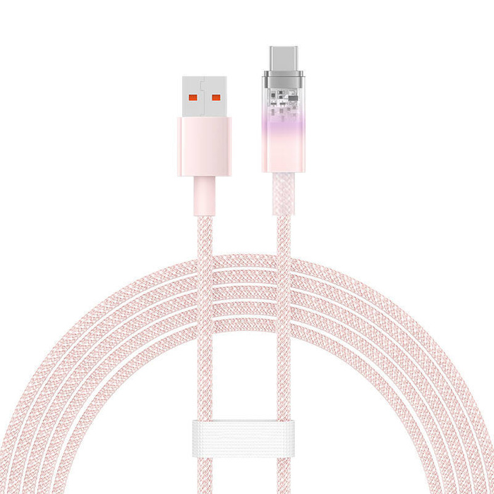 Quick Charge USB-C Baseus Flash, 6A,1m (Pink)