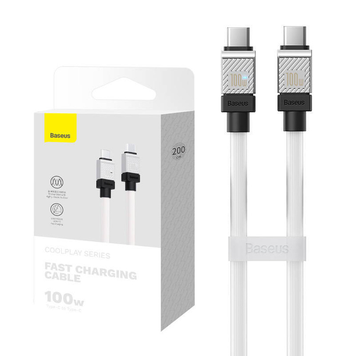 Cable USB-C to USB-C Baseus Cafule, 100W, 1m (black)